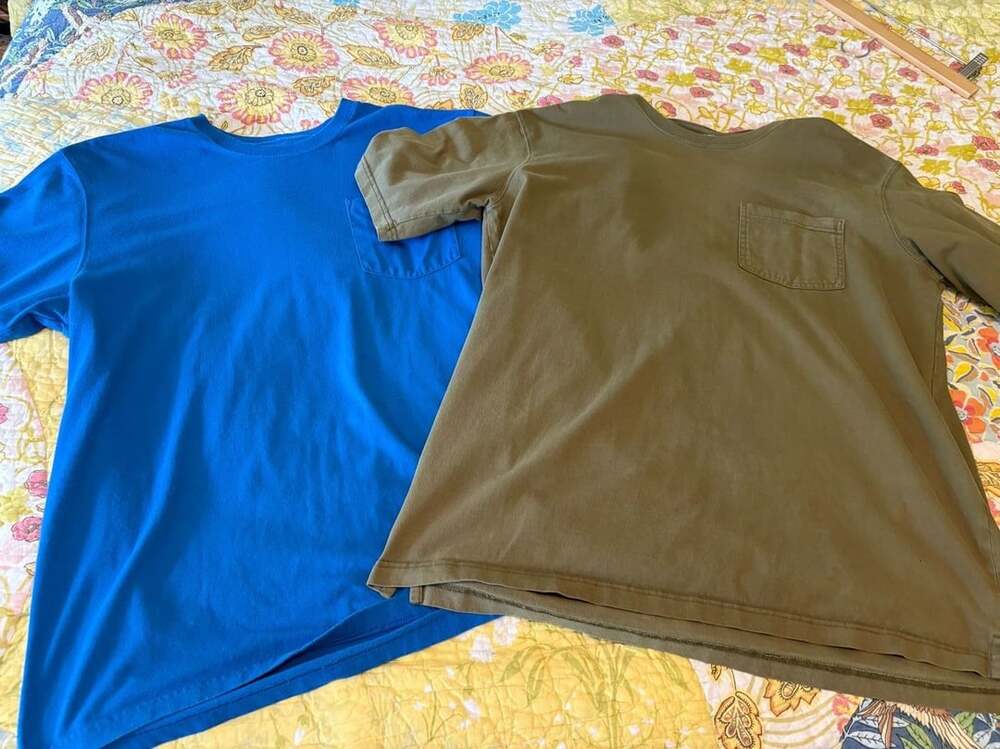 GUC Carhartt Pocket T-Shirt Blue & Fair condition Duluth t-shirt, Large